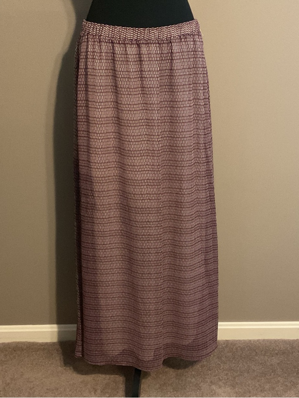GAP Mauve Geometric Print Maxi Skirt